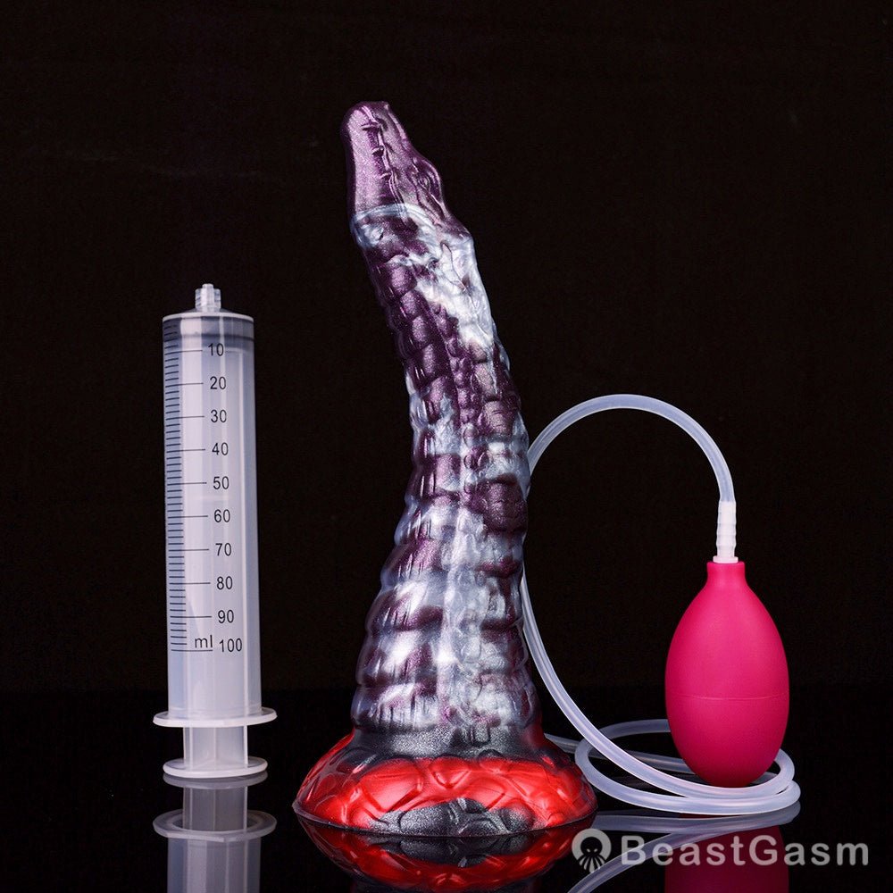 🐍 Dark Ice Monster Ejaculating Dildo - Jaculus - BeastGasm
