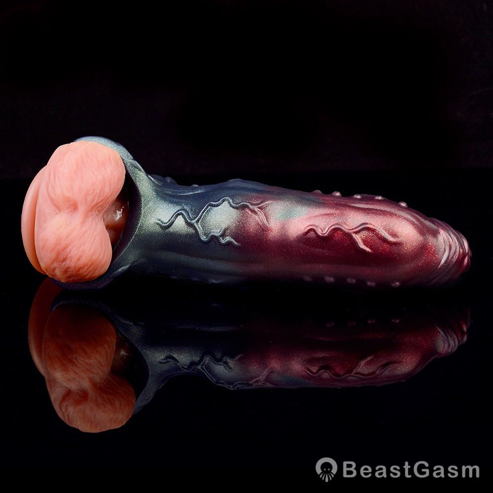 Dark Warrior Nightblade Penis Sleeve – Spiked & Textured Fantasy ⚔️🔥 - BeastGasm