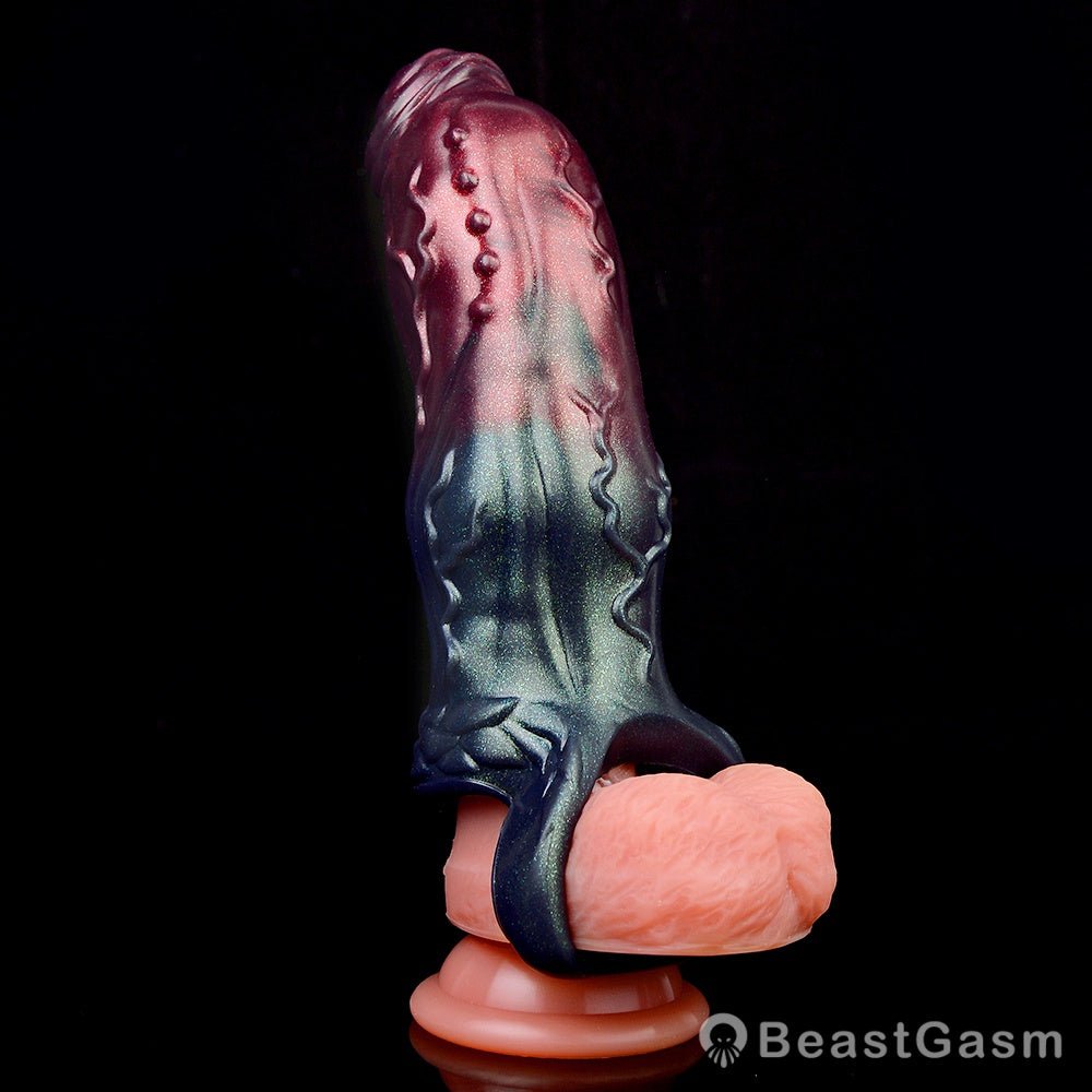 Dark Warrior Nightblade Penis Sleeve – Spiked & Textured Fantasy ⚔️🔥 - BeastGasm