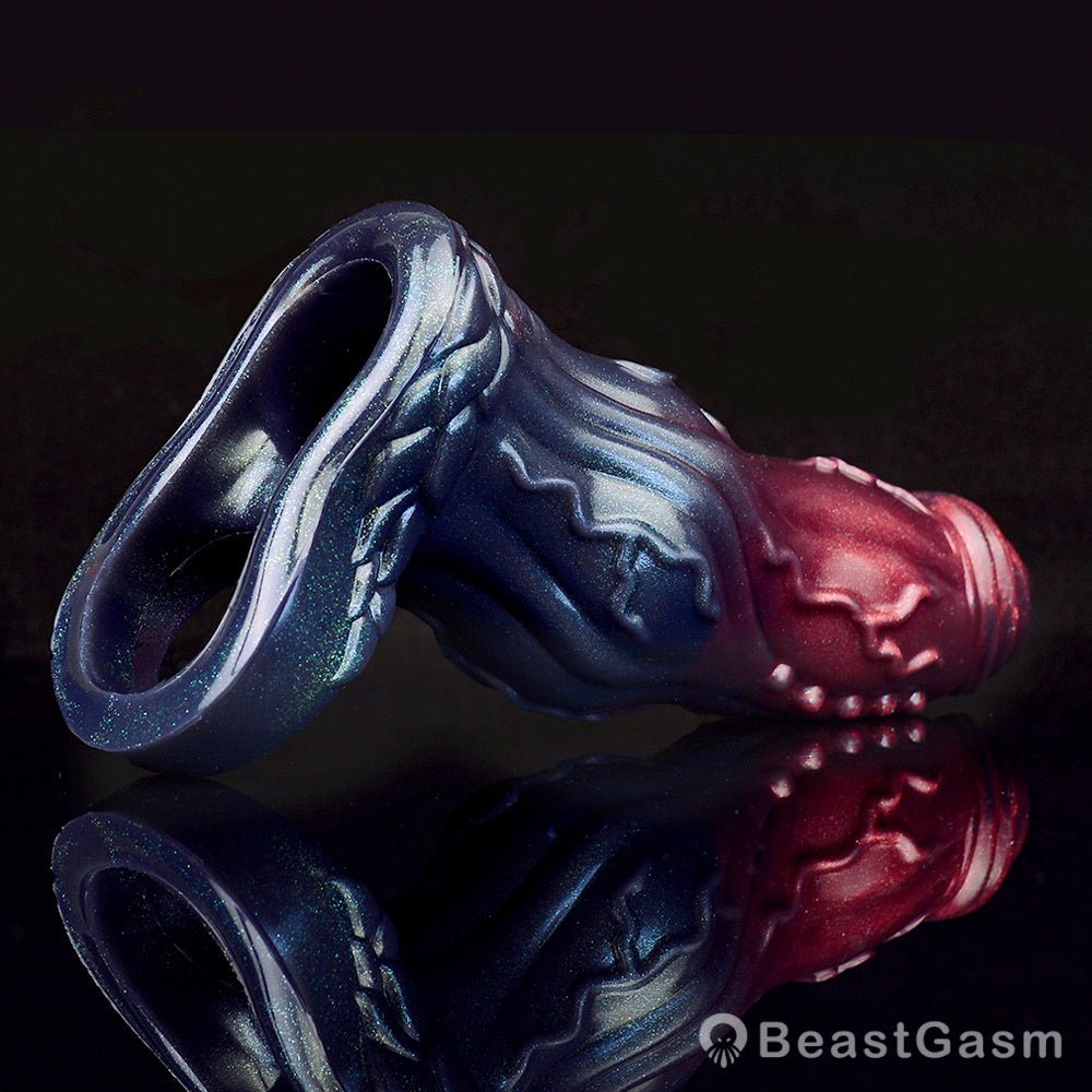 Dark Warrior Nightblade Penis Sleeve – Spiked & Textured Fantasy ⚔️🔥 - BeastGasm