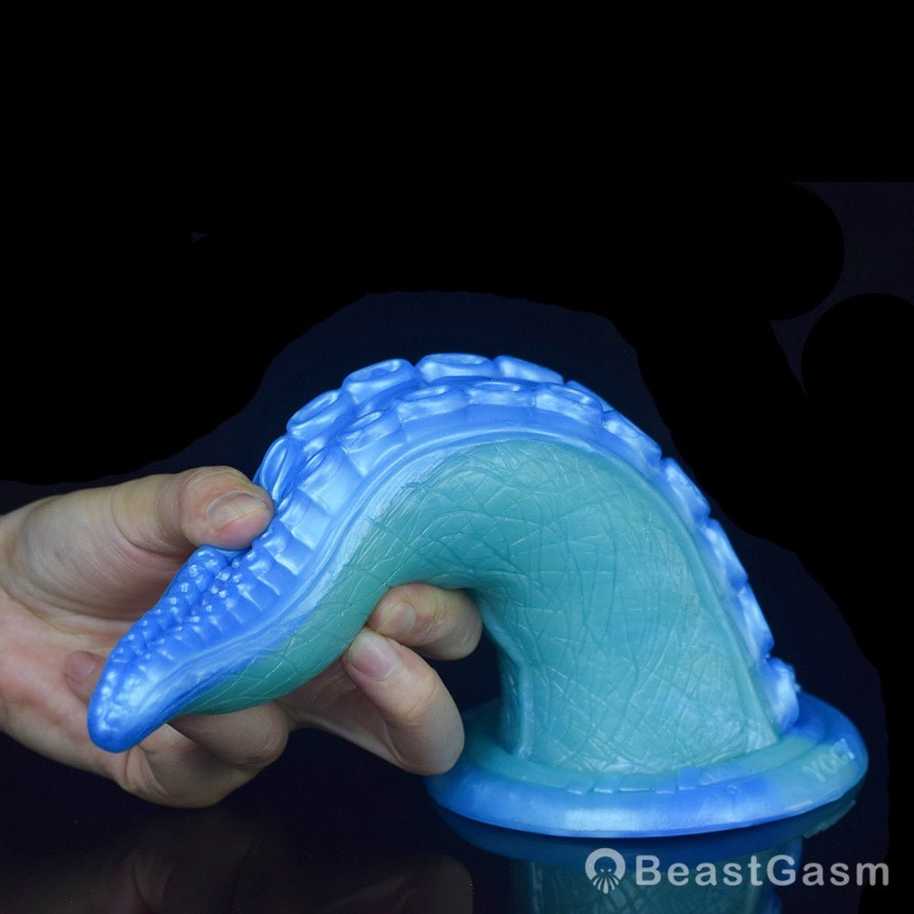 Deep Blue Octopus Tentacle Dildo – Suctioned Fantasy Pleasure - BeastGasm