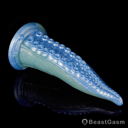 Deep Blue Octopus Tentacle Dildo – Suctioned Fantasy Pleasure - BeastGasm