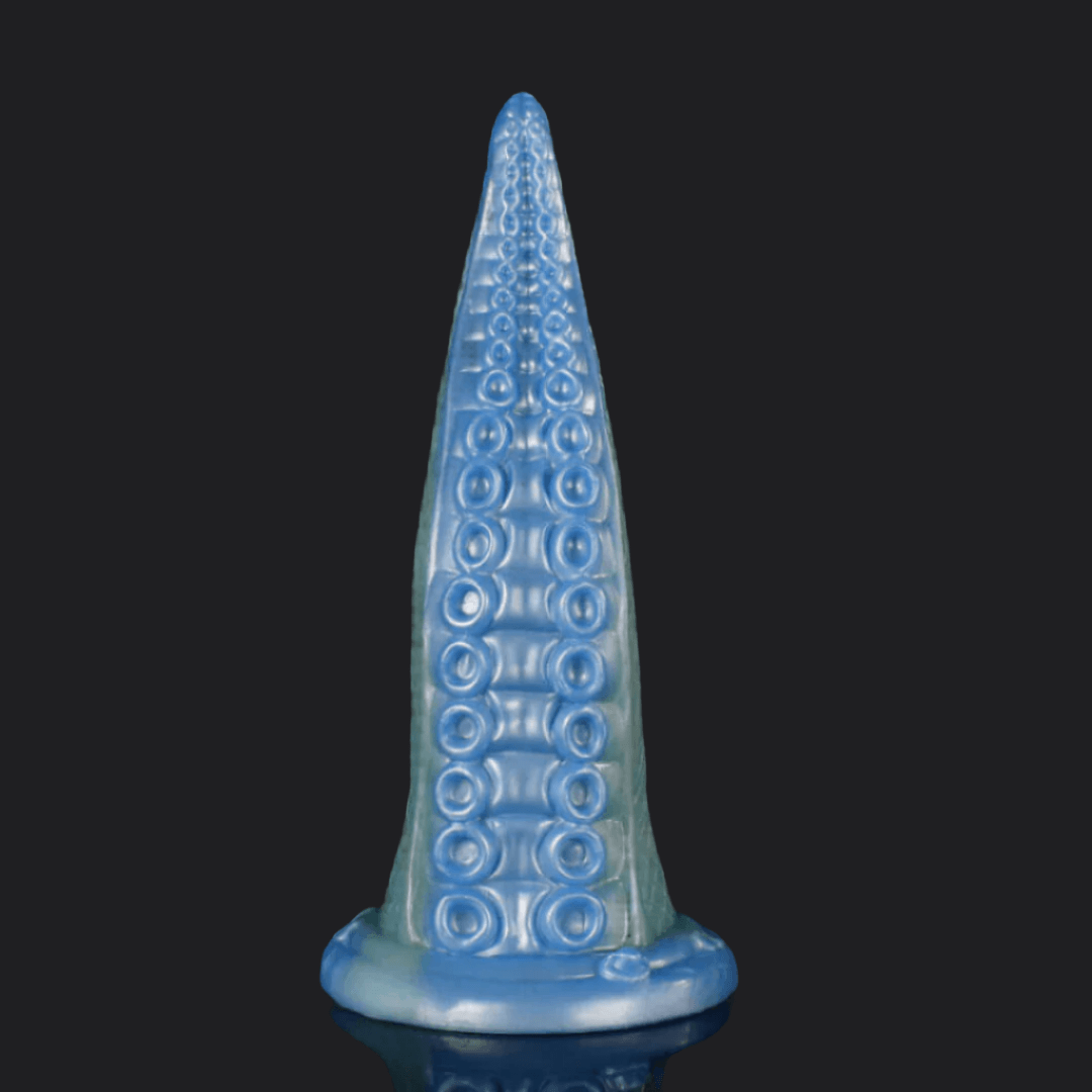 Deep Blue Octopus Tentacle Dildo – Suctioned Fantasy Pleasure - BeastGasm