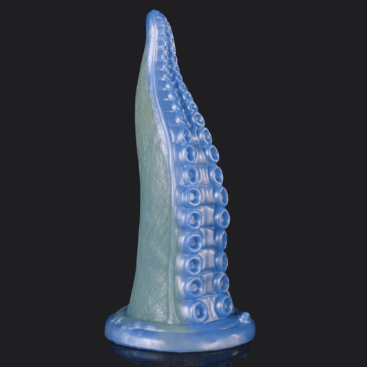 Deep Blue Octopus Tentacle Dildo – Suctioned Fantasy Pleasure - BeastGasm