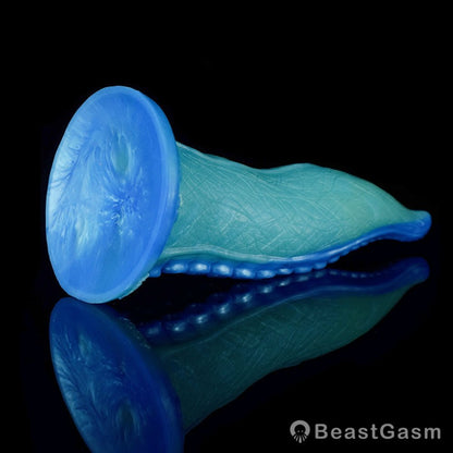 Deep Blue Octopus Tentacle Dildo – Suctioned Fantasy Pleasure - BeastGasm