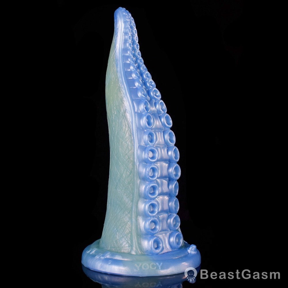 Deep Blue Octopus Tentacle Dildo – Suctioned Fantasy Pleasure - BeastGasm