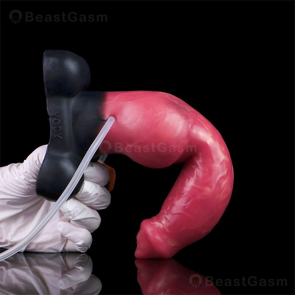 🐶 Dog Knot Inflatable Dildo – Squirting Anal Fantasy Toy by BeastGasm - BeastGasm