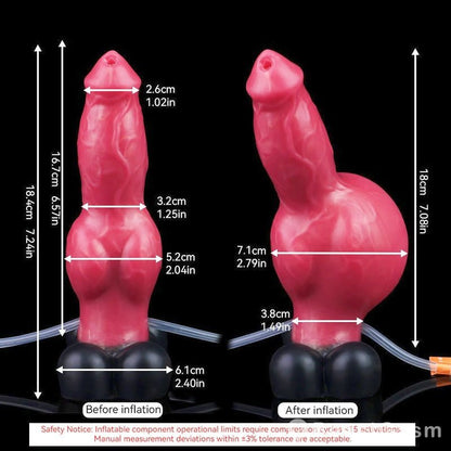 🐶 Dog Knot Inflatable Dildo – Squirting Anal Fantasy Toy by BeastGasm - BeastGasm