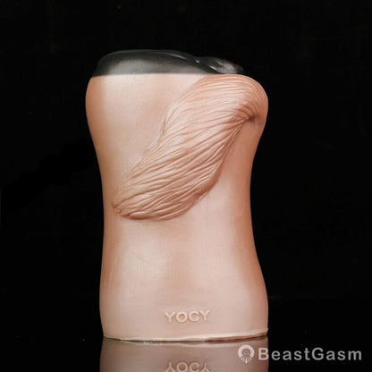 Draft Pony Horse Stroker – Dual - Entry Platinum Silicone Masturbator - BeastGasm