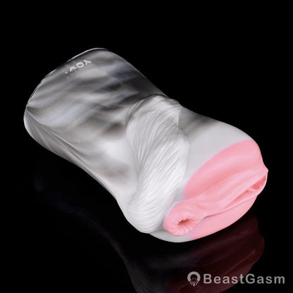 Draft Pony Horse Stroker – Dual - Entry Platinum Silicone Masturbator - BeastGasm