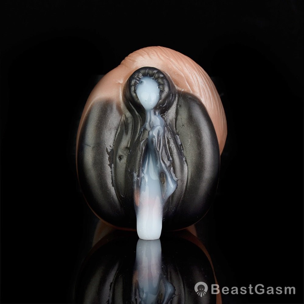 Draft Pony Horse Stroker – Dual - Entry Platinum Silicone Masturbator - BeastGasm