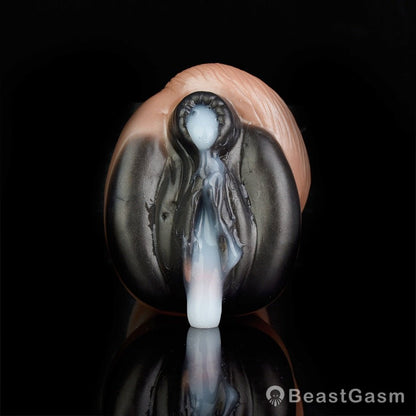 Draft Pony Horse Stroker – Dual - Entry Platinum Silicone Masturbator - BeastGasm