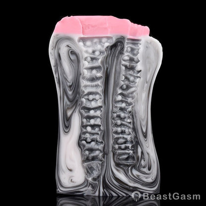 Draft Pony Horse Stroker – Dual - Entry Platinum Silicone Masturbator - BeastGasm