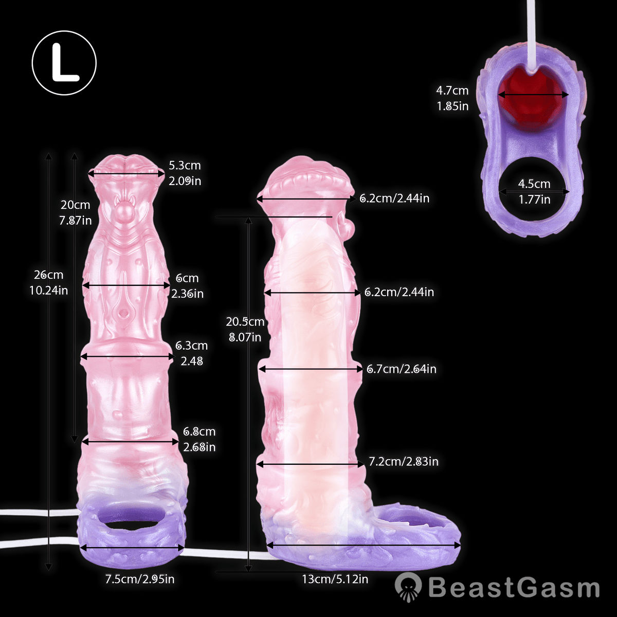 🐉 Dragon Horse Cock Sleeve: Fantasy Water Spraying Extender - BeastGasm