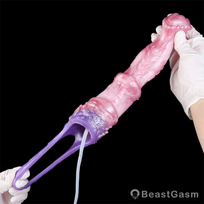 🐉 Dragon Horse Cock Sleeve: Fantasy Water Spraying Extender - BeastGasm
