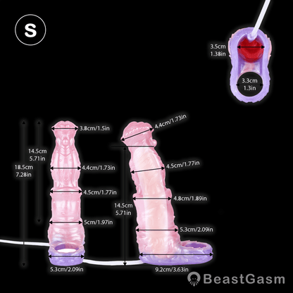 🐉 Dragon Horse Cock Sleeve: Fantasy Water Spraying Extender - BeastGasm