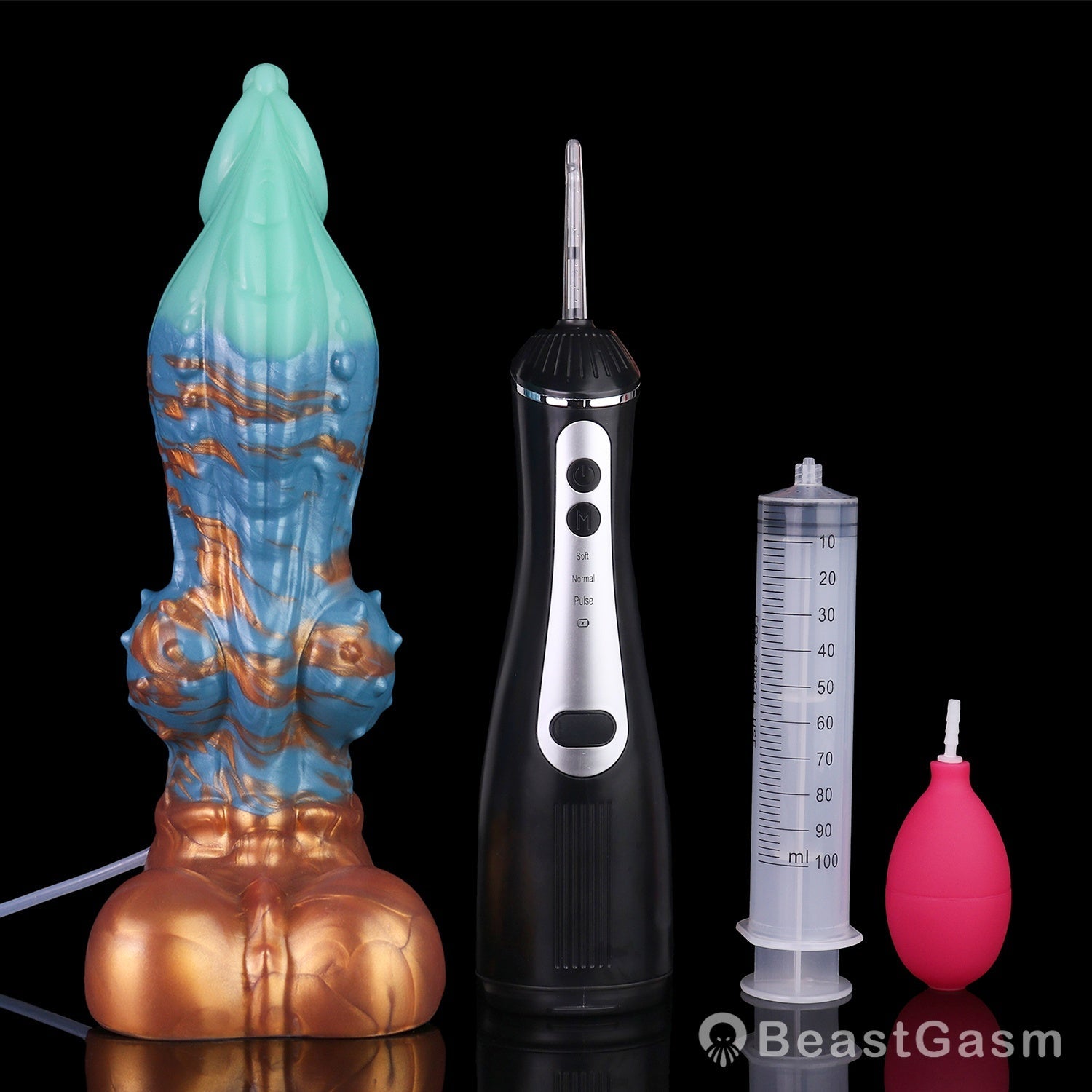 🐦‍🔥 Dragon Hound Squirting Dildo – Tri-Color Fantasy Toy - BeastGasm