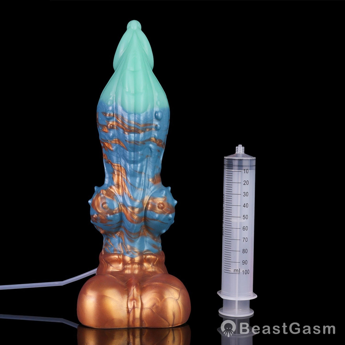 🐦‍🔥 Dragon Hound Squirting Dildo – Tri-Color Fantasy Toy - BeastGasm