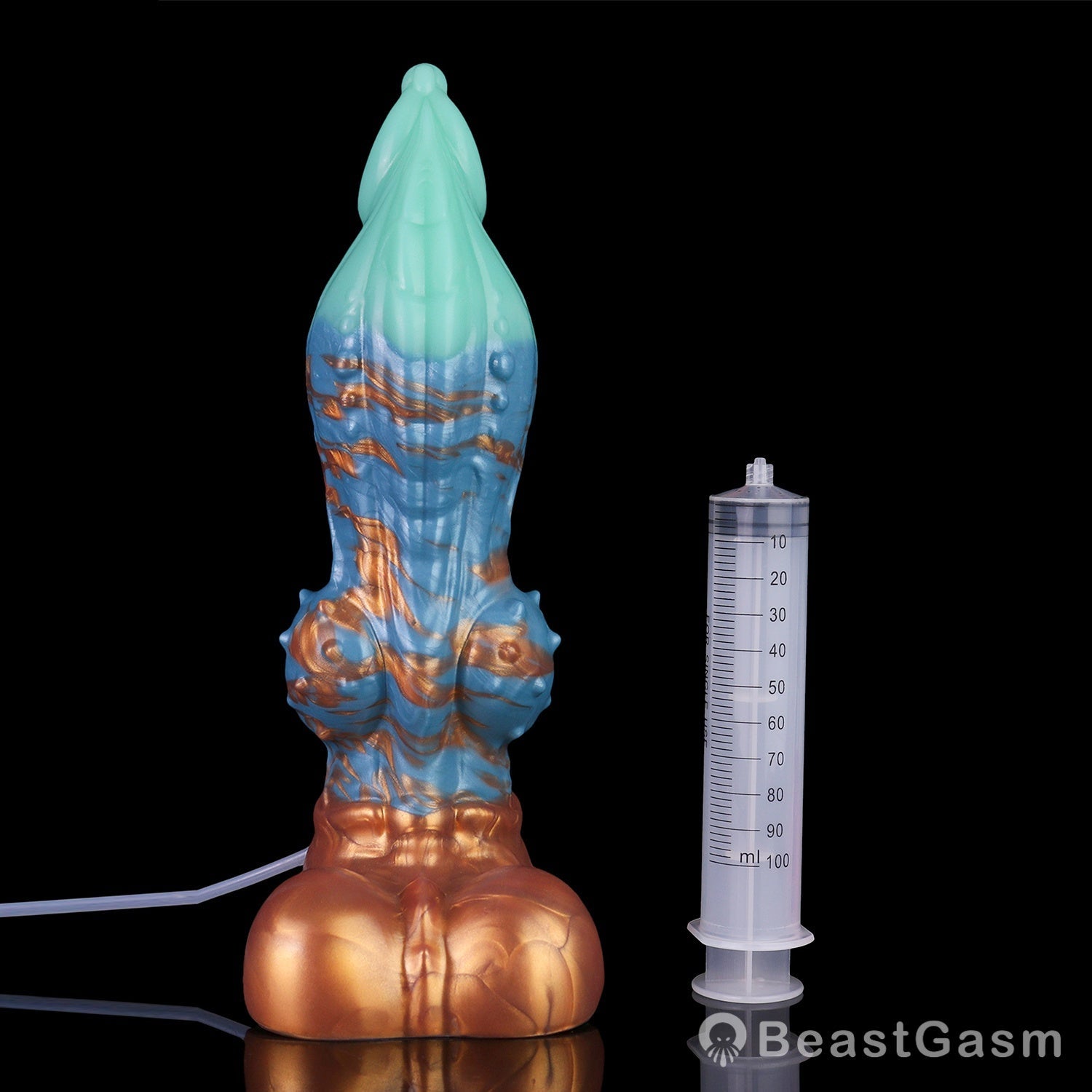 🐦‍🔥 Dragon Hound Squirting Dildo – Tri-Color Fantasy Toy - BeastGasm