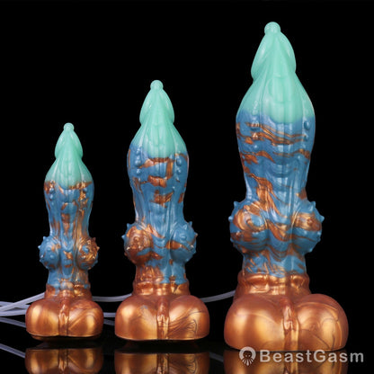 🐦‍🔥 Dragon Hound Squirting Dildo – Tri-Color Fantasy Toy - BeastGasm