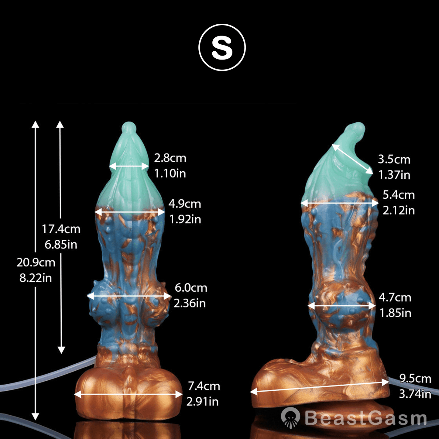 🐦‍🔥 Dragon Hound Squirting Dildo – Tri-Color Fantasy Toy - BeastGasm