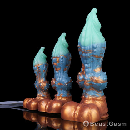 🐦‍🔥 Dragon Hound Squirting Dildo – Tri-Color Fantasy Toy - BeastGasm