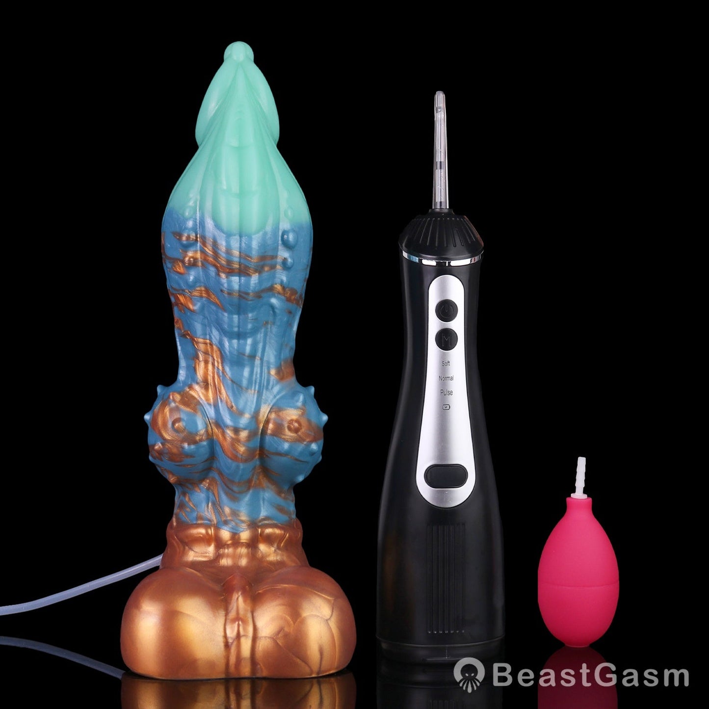 🐦‍🔥 Dragon Hound Squirting Dildo – Tri-Color Fantasy Toy - BeastGasm