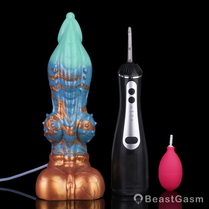 🐦‍🔥 Dragon Hound Squirting Dildo – Tri-Color Fantasy Toy - BeastGasm