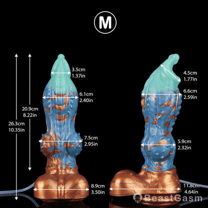 🐦‍🔥 Dragon Hound Squirting Dildo – Tri-Color Fantasy Toy - BeastGasm