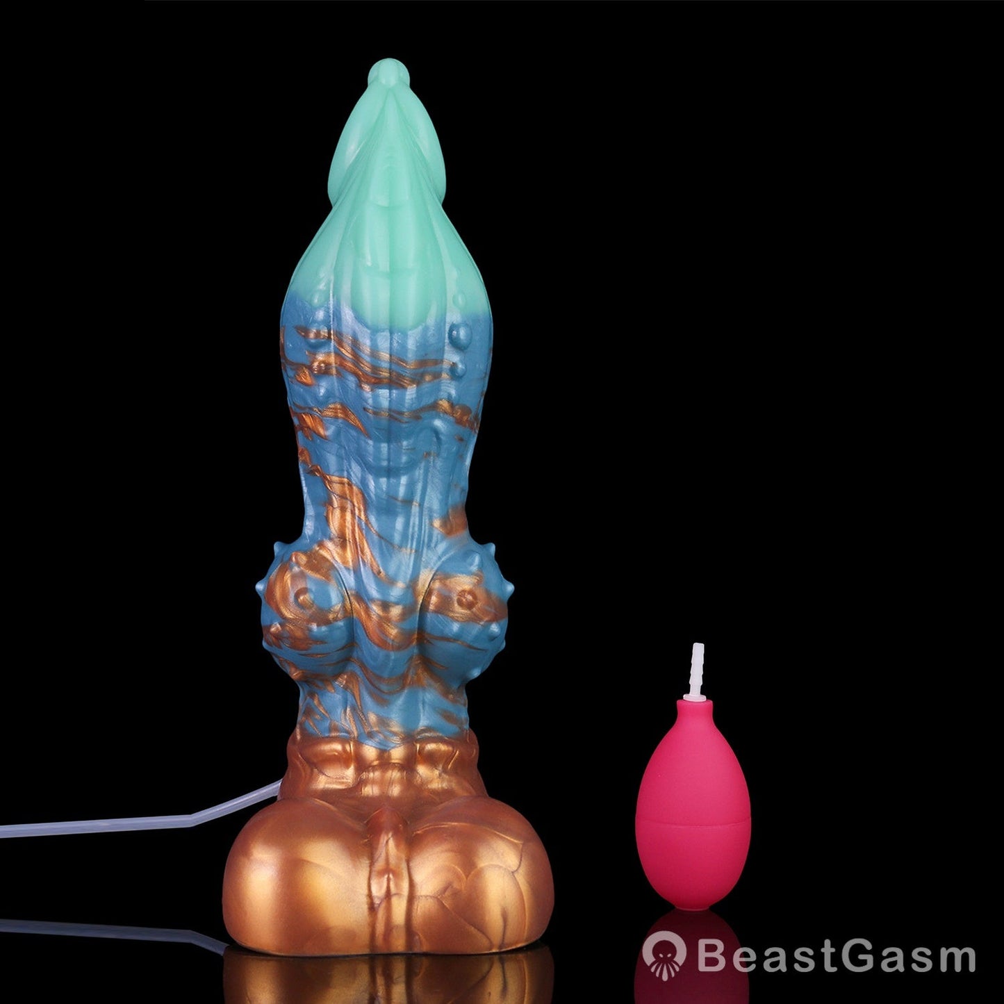 🐦‍🔥 Dragon Hound Squirting Dildo – Tri-Color Fantasy Toy - BeastGasm