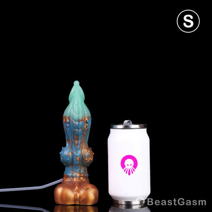 🐦‍🔥 Dragon Hound Squirting Dildo – Tri-Color Fantasy Toy - BeastGasm