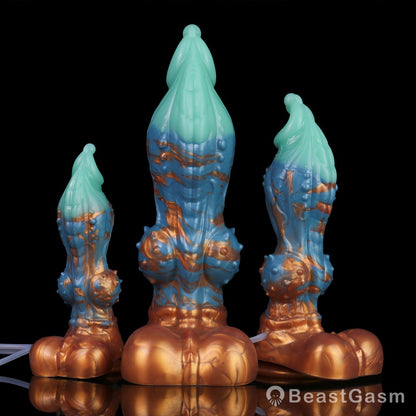 🐦‍🔥 Dragon Hound Squirting Dildo – Tri-Color Fantasy Toy - BeastGasm