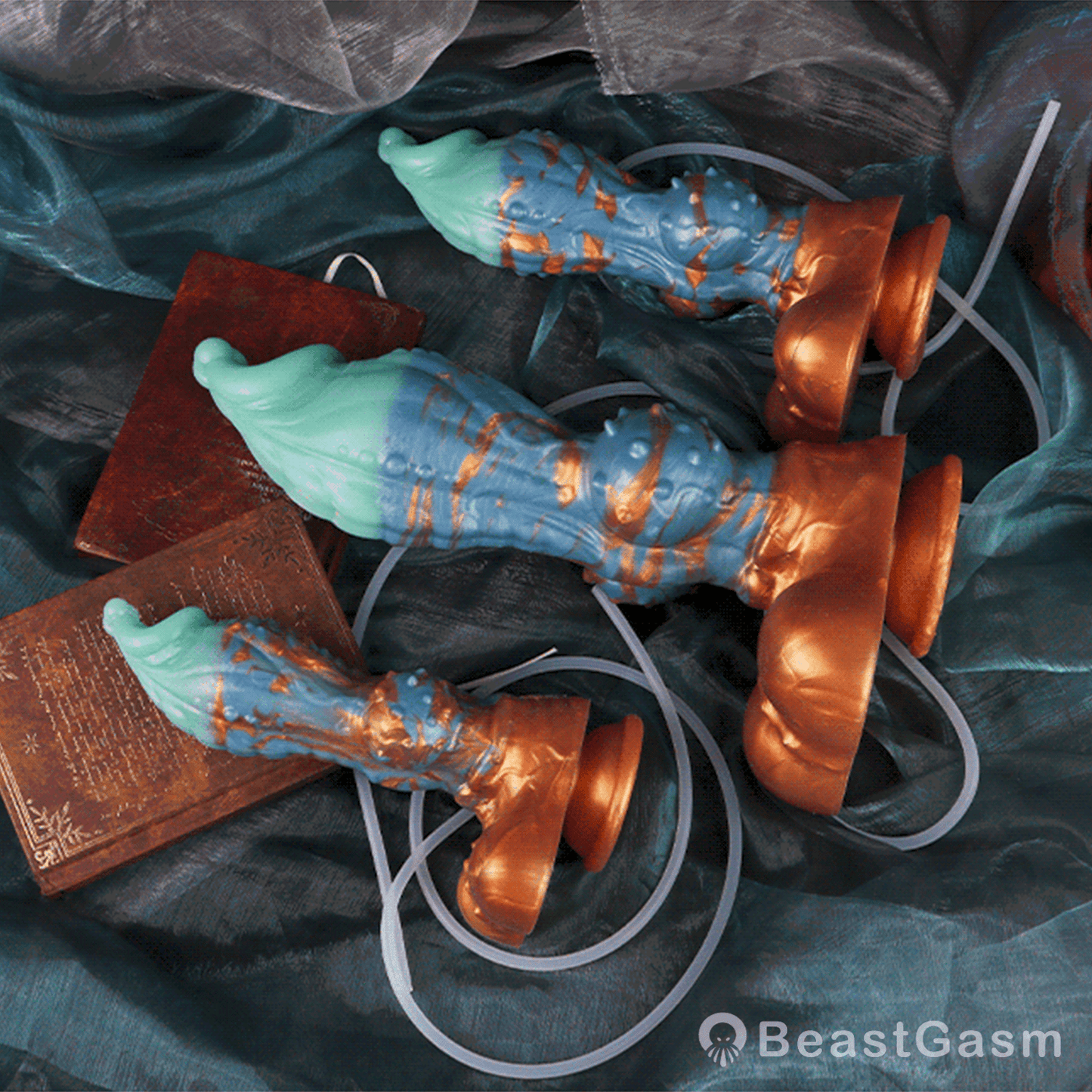 🐦‍🔥 Dragon Hound Squirting Dildo – Tri-Color Fantasy Toy - BeastGasm