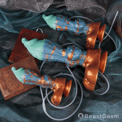 🐦‍🔥 Dragon Hound Squirting Dildo – Tri-Color Fantasy Toy - BeastGasm