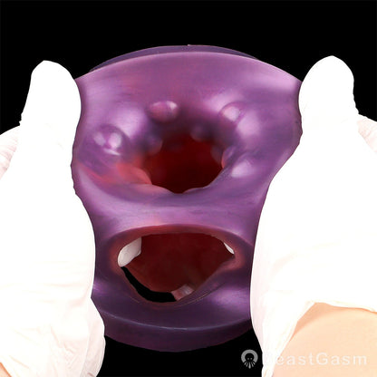 🐦‍🔥 Dragon Scale Fantasy Cock Sleeve – Platinum Silicone Dragon Sleeve - BeastGasm