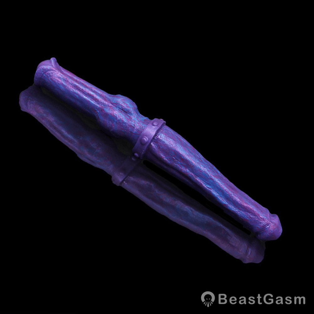 🐍 Dual-End Fantasy Knot Dildo Liquid Silicone Beast Dong - BeastGasm