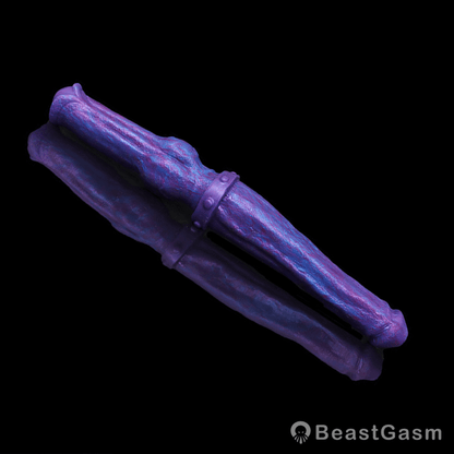 🐍 Dual-End Fantasy Knot Dildo Liquid Silicone Beast Dong - BeastGasm