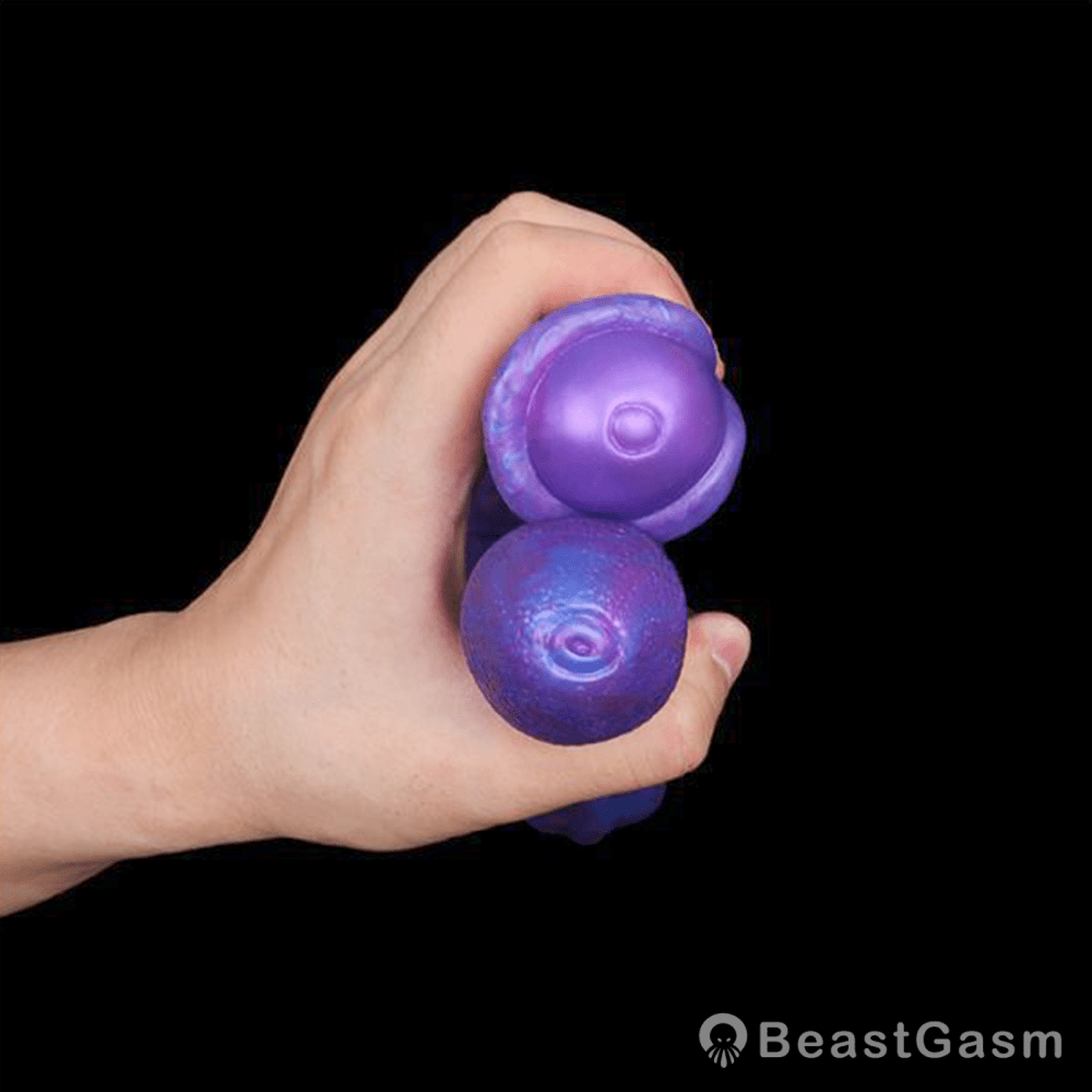 🐍 Dual-End Fantasy Knot Dildo Liquid Silicone Beast Dong - BeastGasm