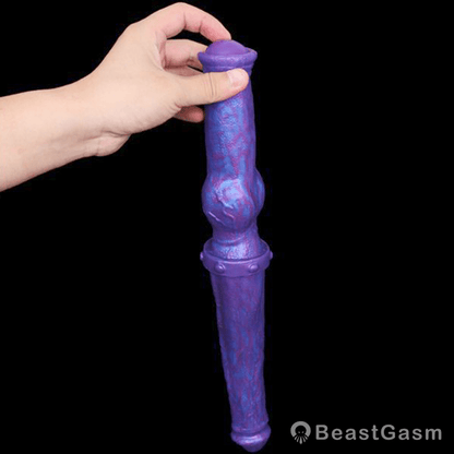 🐍 Dual-End Fantasy Knot Dildo Liquid Silicone Beast Dong - BeastGasm