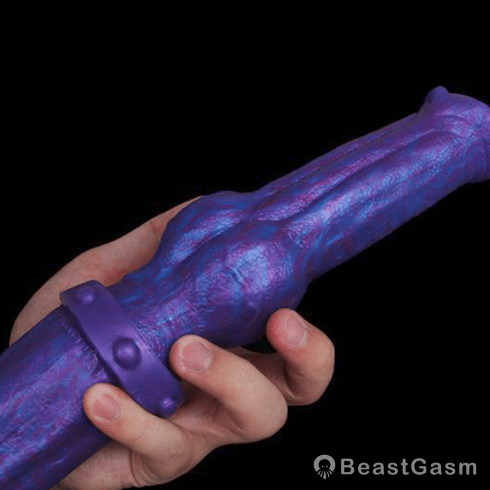 🐍 Dual-End Fantasy Knot Dildo Liquid Silicone Beast Dong - BeastGasm