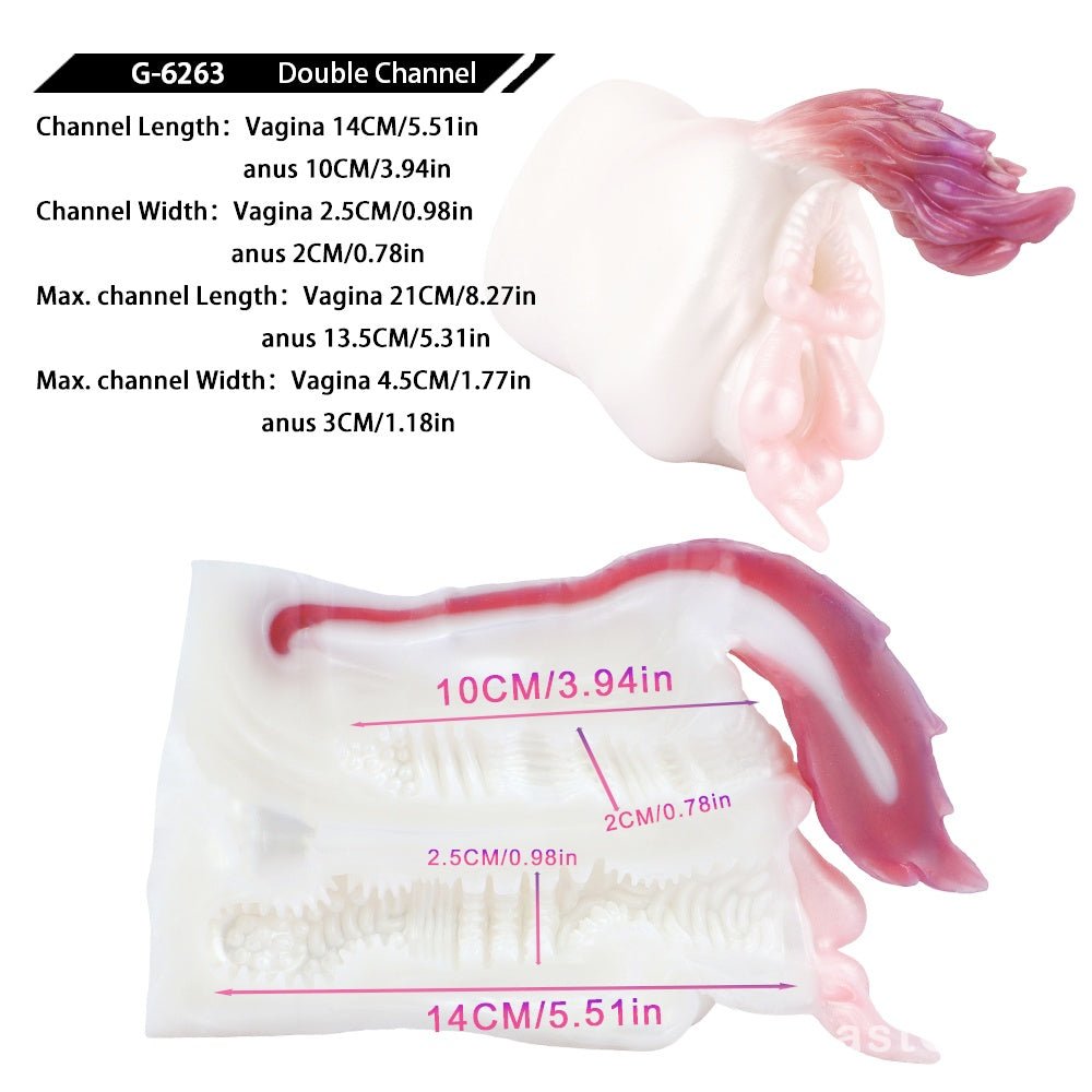 🐴Dual - Hole Rainbow Pocket Pussy – Lifelike Horse Tail | BeastGasm - BeastGasm