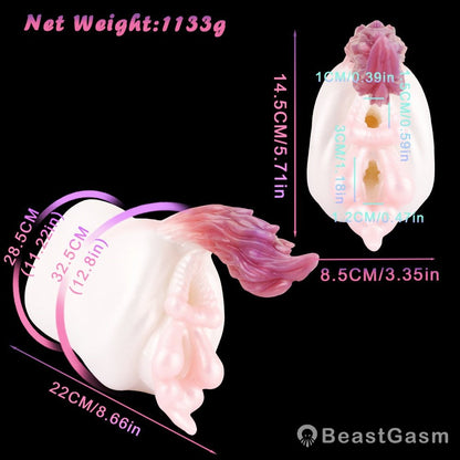 🐴Dual - Hole Rainbow Pocket Pussy – Lifelike Horse Tail | BeastGasm - BeastGasm