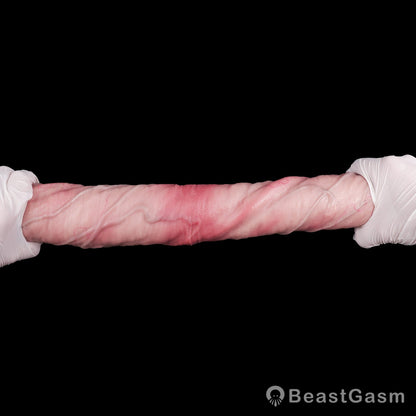 🧚 Elven Twin Slim Long Double-Ended Dildo – Platinum Silicone - BeastGasm