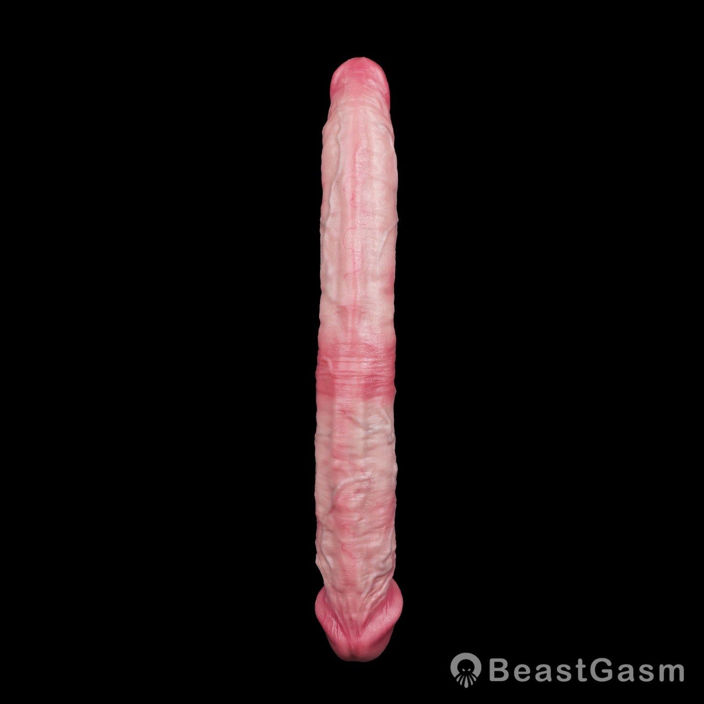 🧚 Elven Twin Slim Long Double-Ended Dildo – Platinum Silicone - BeastGasm