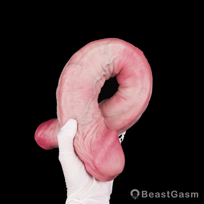 🧚 Elven Twin Slim Long Double-Ended Dildo – Platinum Silicone - BeastGasm