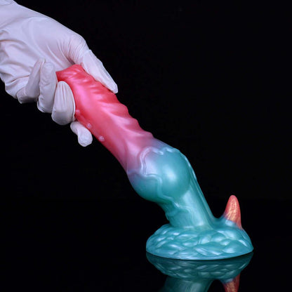 👾 Elyrius Monster Dog Dildo – 7.75” Alien Fantasy with G - Spot Horn - BeastGasm