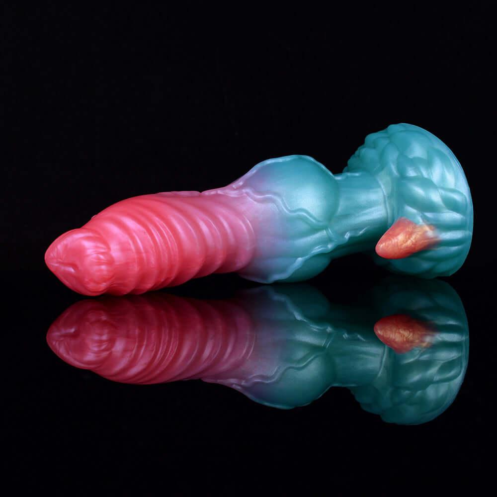 👾 Elyrius Monster Dog Dildo – 7.75” Alien Fantasy with G - Spot Horn - BeastGasm