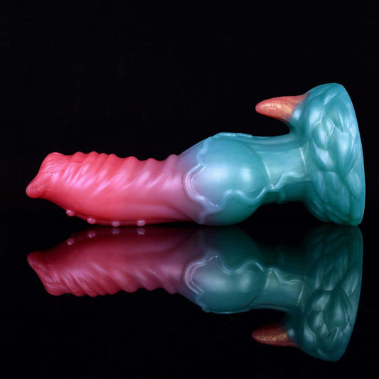 👾 Elyrius Monster Dog Dildo – 7.75” Alien Fantasy with G - Spot Horn - BeastGasm