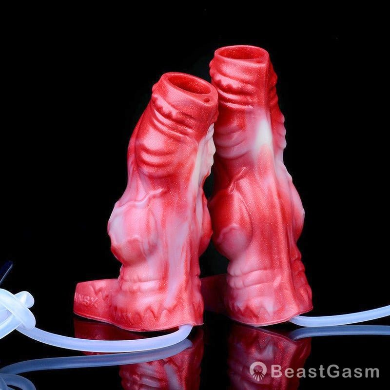 Emberroot Fantasy Cock Sleeve – Platinum Silicone & Squirting Fun - BeastGasm
