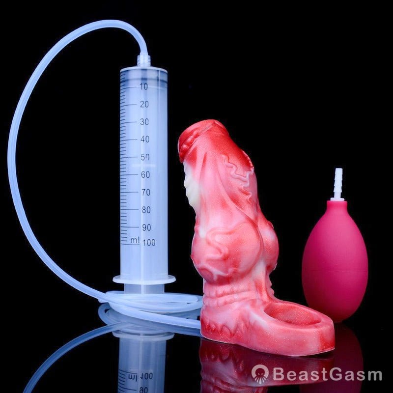 Emberroot Fantasy Cock Sleeve – Platinum Silicone & Squirting Fun - BeastGasm